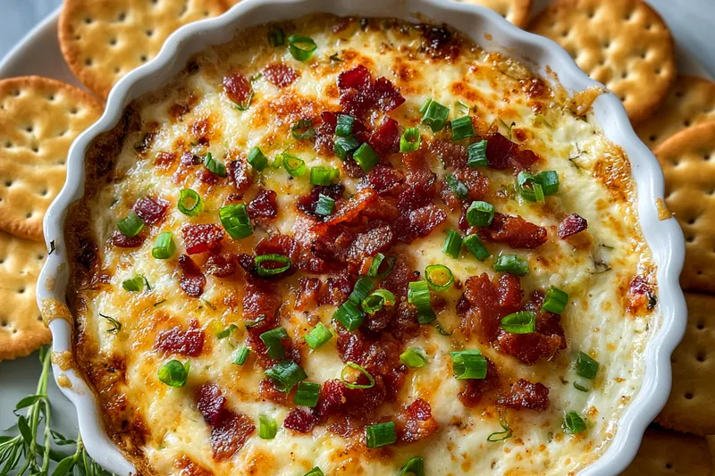 Cooking process for Baked Bacon Cheese Dip