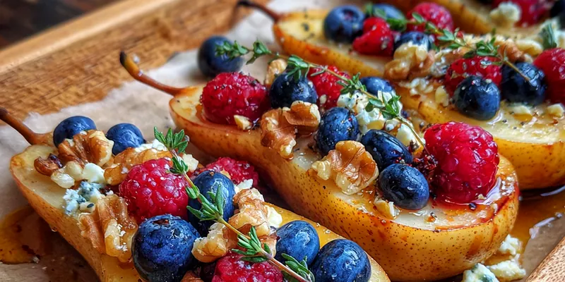 Baked Pears with Berries and Nuts