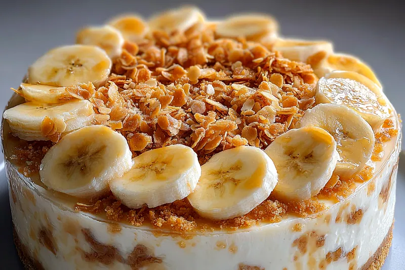 Fresh ingredients for Banana Crunch Cheesecake Delight