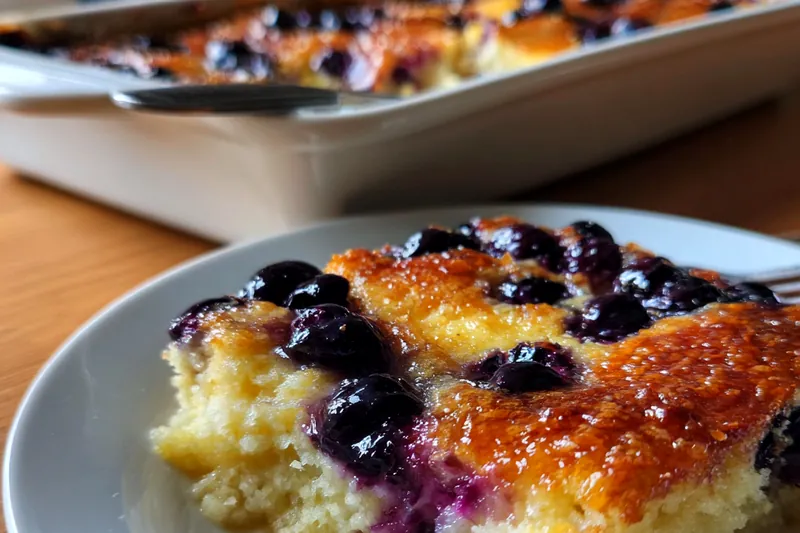Fresh ingredients for Blueberry Breakfast Casserole Delight