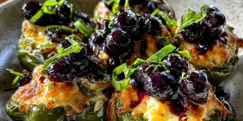 Blueberry Brie Stuffed Peppers