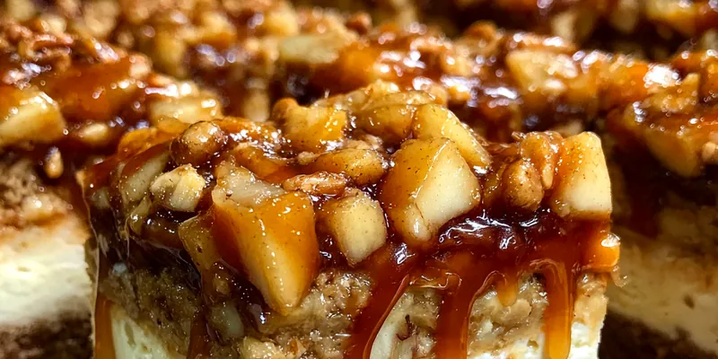 Caramel Apple Cheesecake Bars
