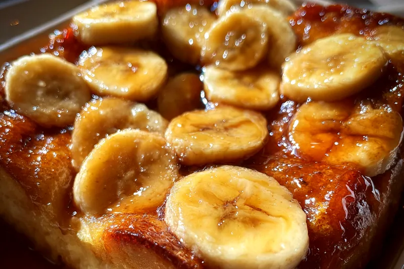 Cooking process for Caramel Banana Bread Delight