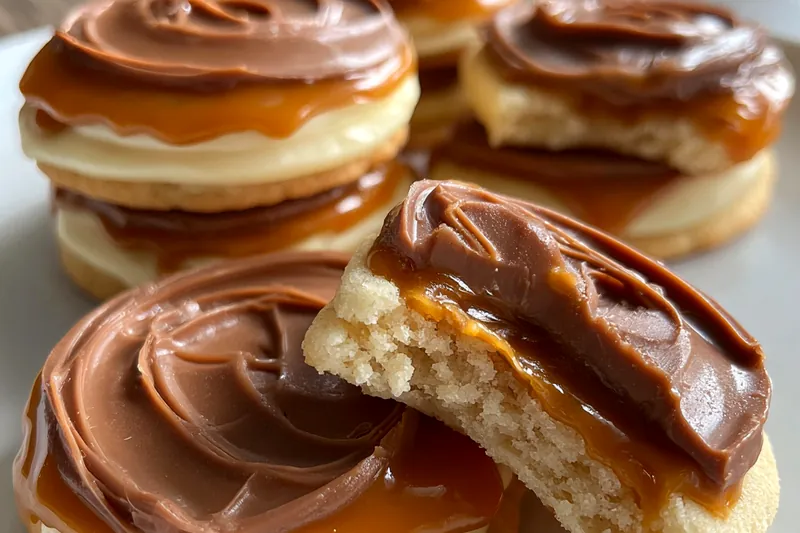 Cooking process for Caramel Chocolate Cookie Delight