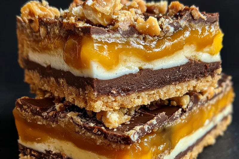 Cooking process for Caramel Crunch Layer Bars