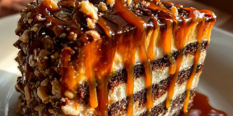 Caramel Nut Crunch Cake