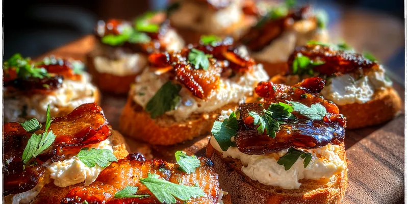 Caramelized Bacon Crostini