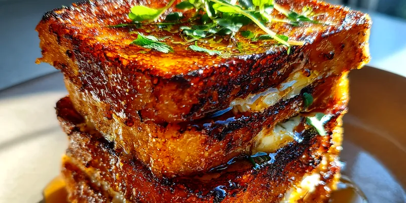 Caramelized Gourmet Grilled Cheese