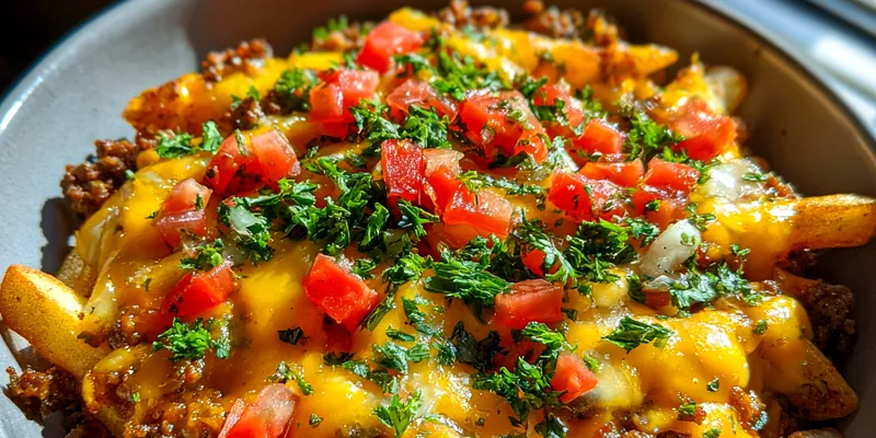 Cheesy Beef Fry Bake