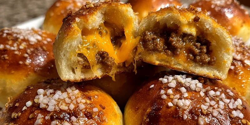 Cheesy Beef Pretzels