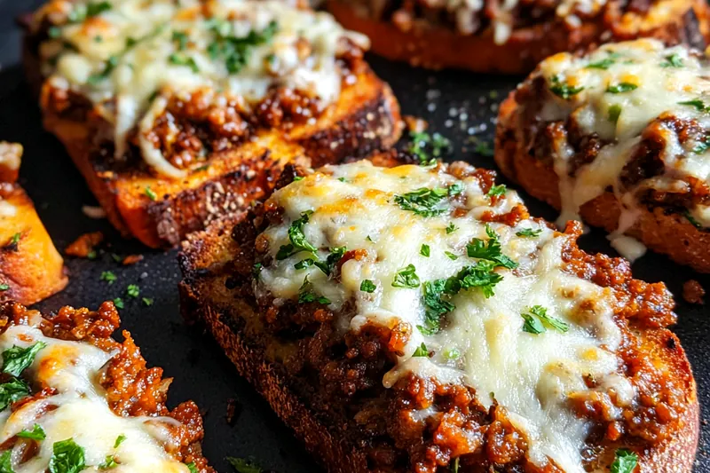Cooking process for Cheesy Garlic Bread Melts