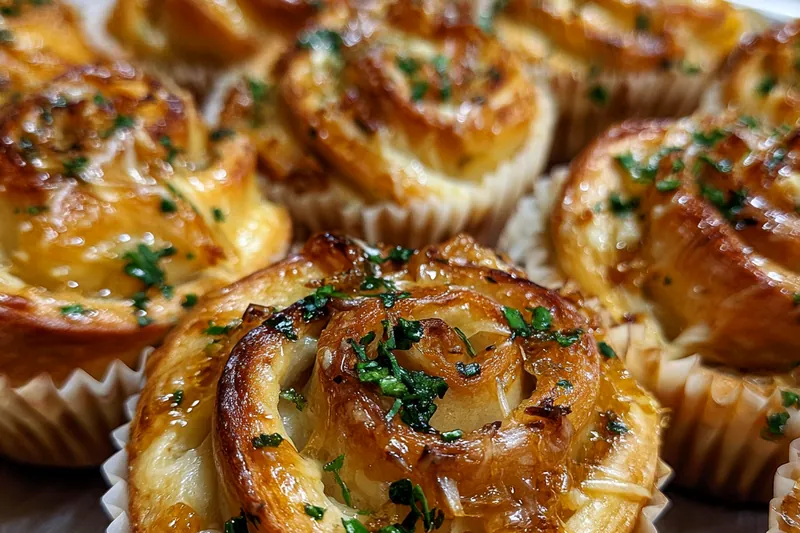 Fresh ingredients for Cheesy Garlic Puff Pastry