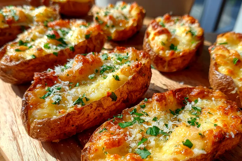 Fresh ingredients for Cheesy Herb Potato Skins