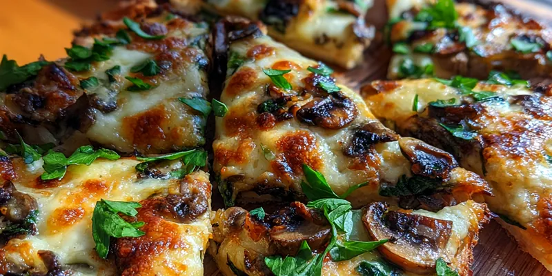 Cheesy Spinach Mushroom Bake