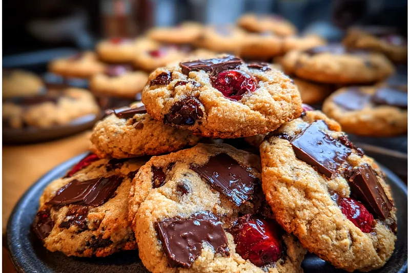 Fresh ingredients for Cherry Chocolate Cookies