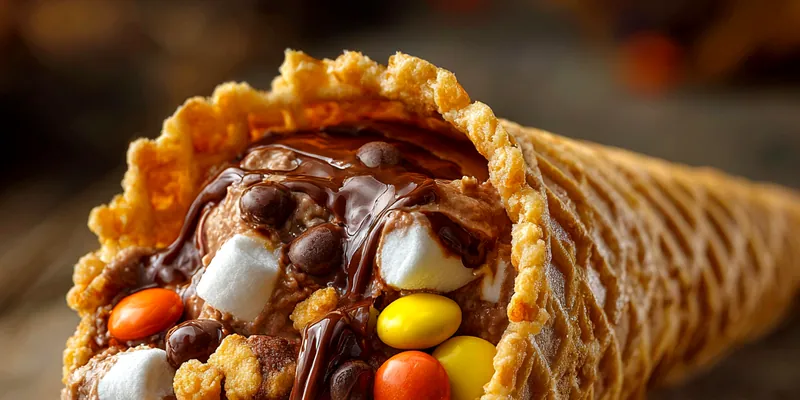 Chocolate Candy Waffle Cones