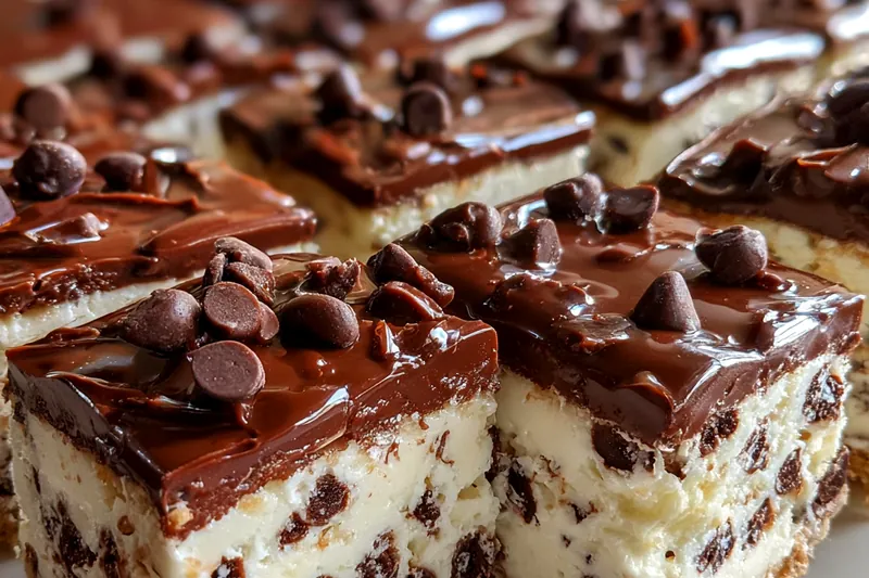 Cooking process for Chocolate Chip Cheesecake Bars