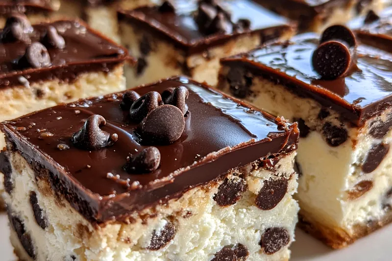 Fresh ingredients for Chocolate Chip Cheesecake Bars