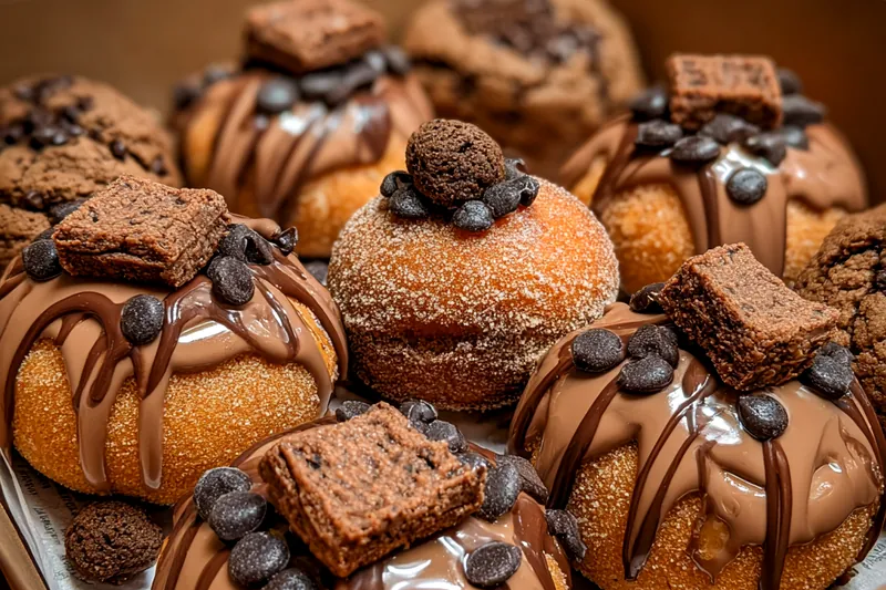 Cooking process for Chocolate Chunk Donut Delight