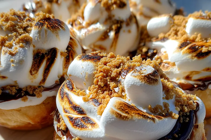 Cooking process for Chocolate Marshmallow Swirl Pastries