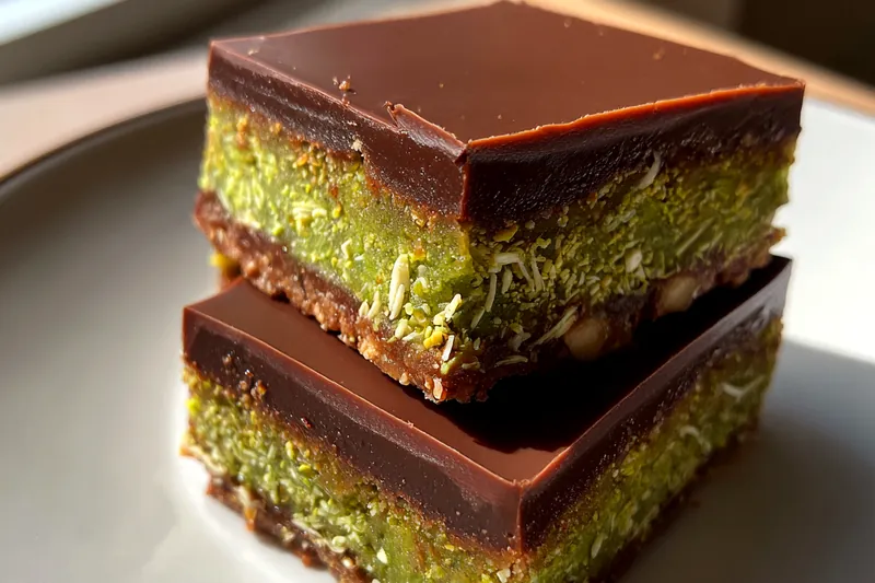 Fresh ingredients for Chocolate Pistachio Squares