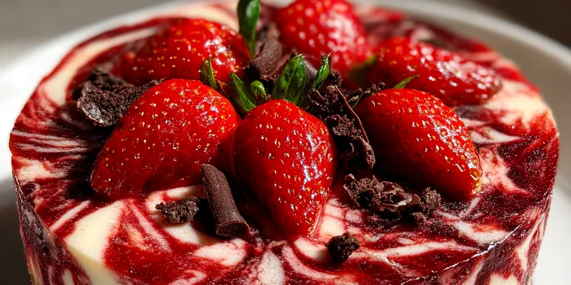 Chocolate Strawberry Swirl Cheesecake