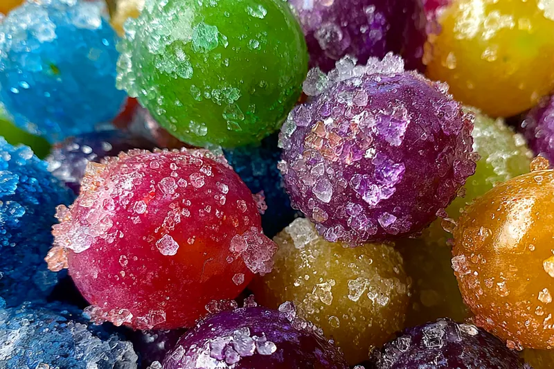 Fresh ingredients for Colorful Candied Grapes Treat