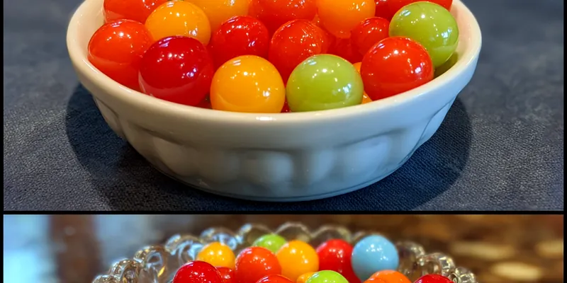 Colorful Candy-Coated Grapes