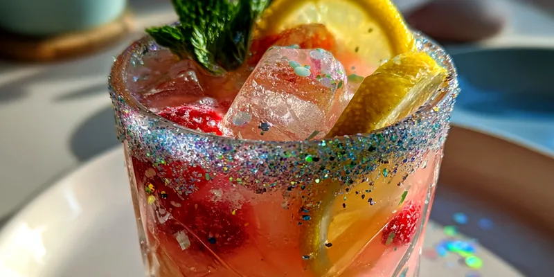 Colorful Citrus Berry Beverage