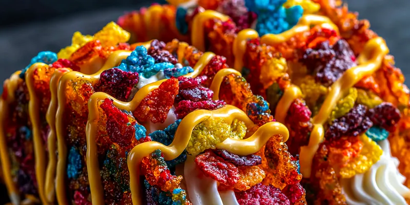 Colorful Crunchy Cream Tacos