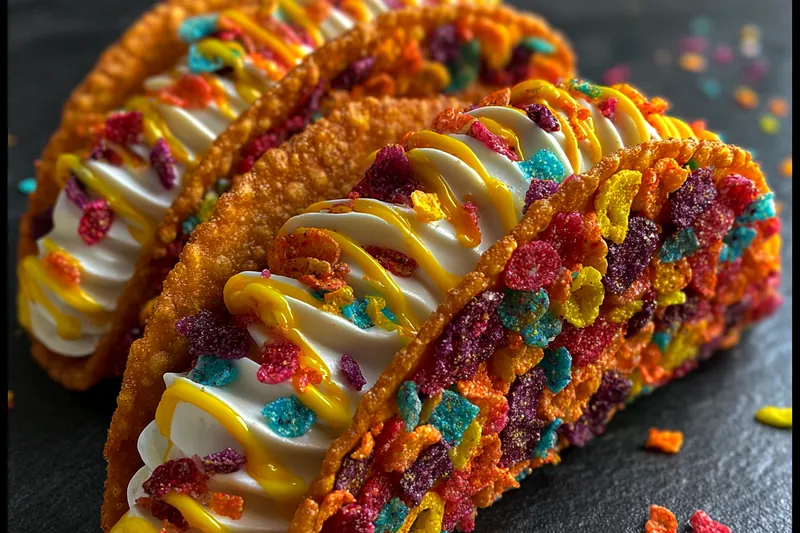 Fresh ingredients for Colorful Crunchy Cream Tacos