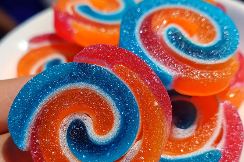 Cooking process for Colorful Gelatin Swirl Treats