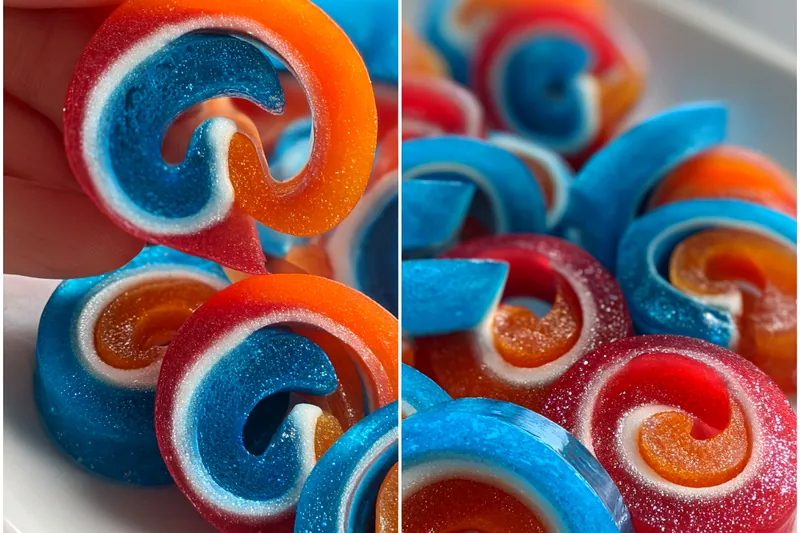 Fresh ingredients for Colorful Gelatin Swirl Treats