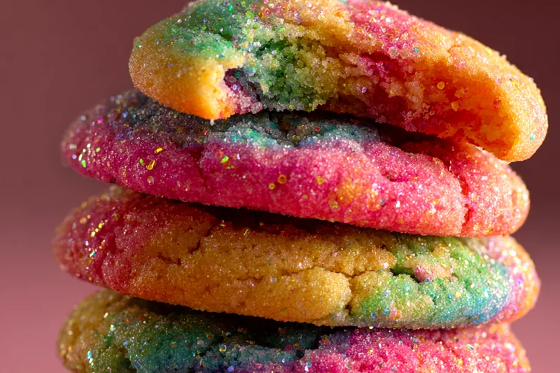 Fresh ingredients for Colorful Sugar Cookies Treat