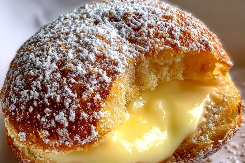 Fresh ingredients for Cream Filled Bomboloni Delight