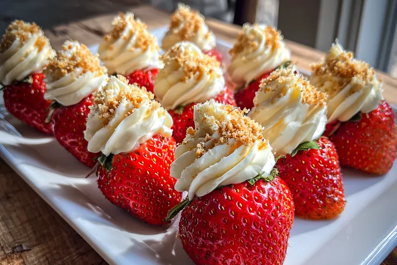 Cooking process for Cream-Filled Strawberries Delight