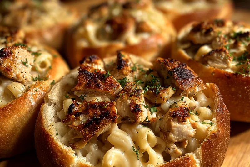 Cooking process for Creamy Alfredo Chicken Bowls