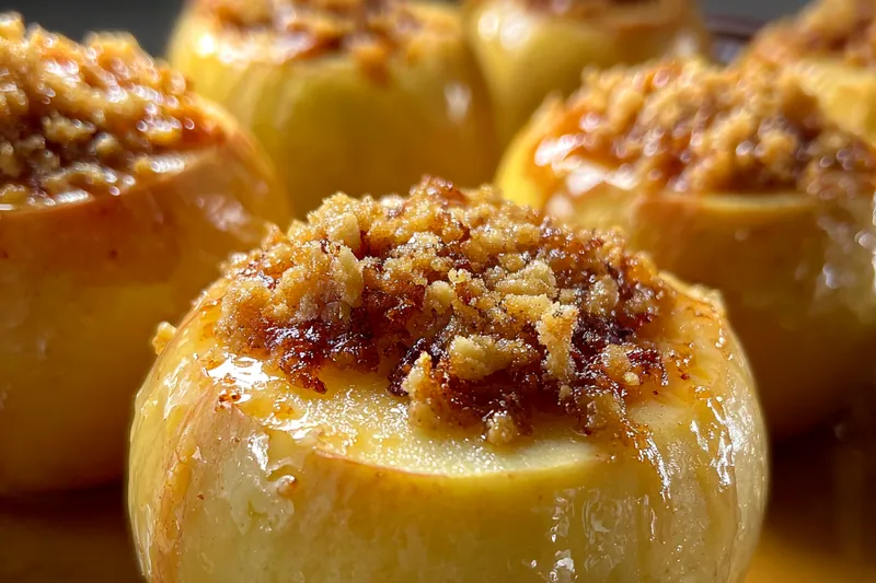 Fresh ingredients for Creamy Apple Crumble Delight