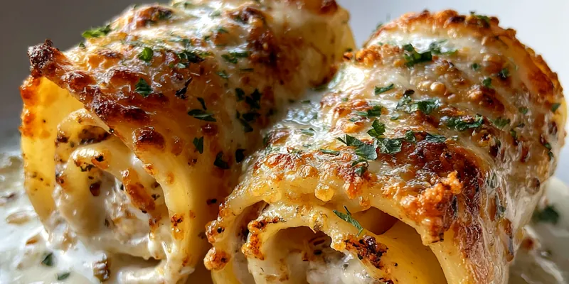 Creamy Baked Pasta Rolls