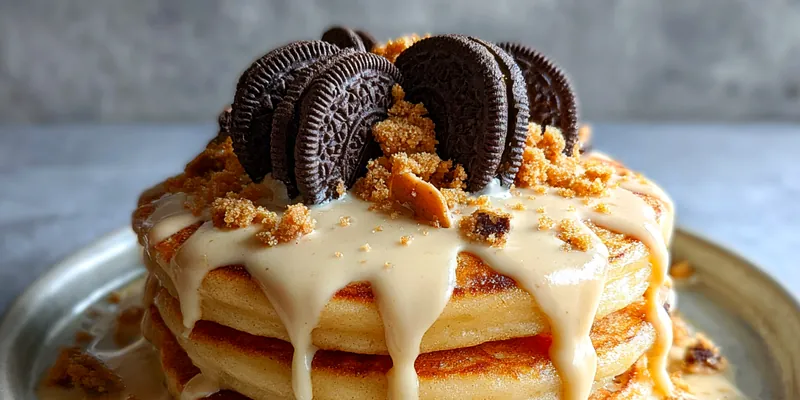 Creamy Chocolate Pancake Stack