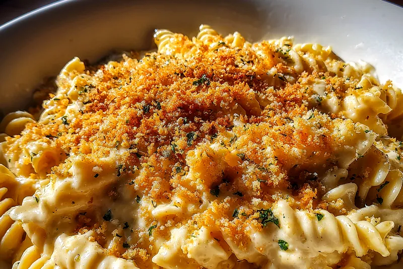 Cooking process for Creamy Crunchy Pasta Delight