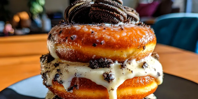 Creamy Donut Stack Delight