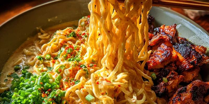 Creamy Garlic Chicken Noodles