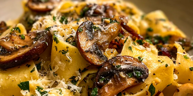 Creamy Garlic Mushroom Pasta