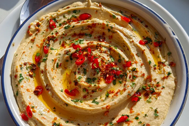 Cooking process for Creamy Herb Feta Spread