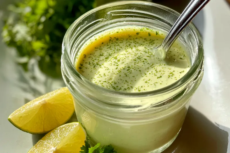 Fresh ingredients for Creamy Herb Garlic Sauce