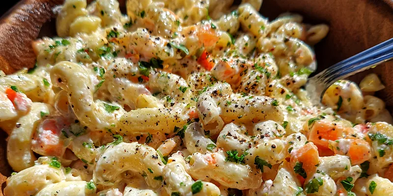 Creamy Jalapeno Macaroni Salad