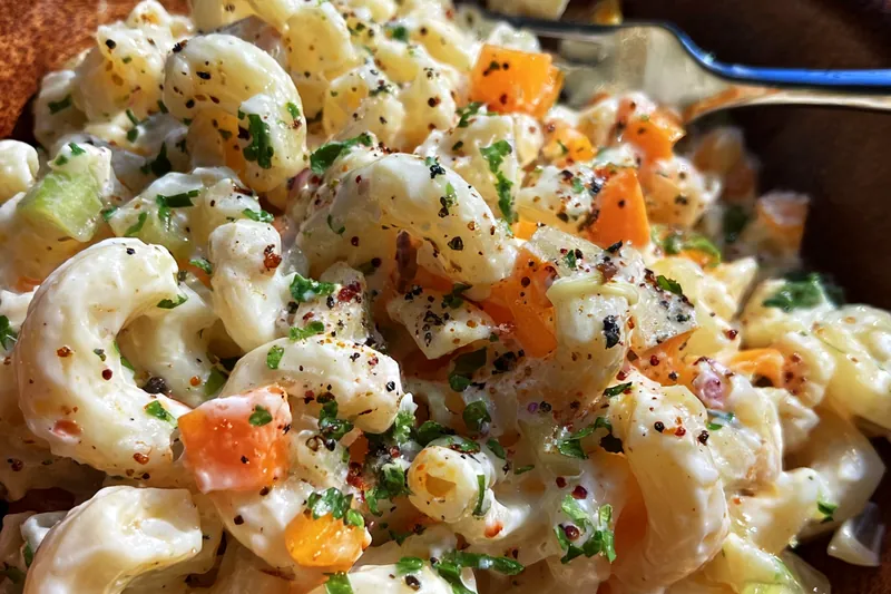 Fresh ingredients for Creamy Jalapeno Macaroni Salad