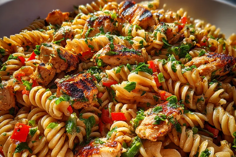 Fresh ingredients for Creamy Jerk Chicken Pasta
