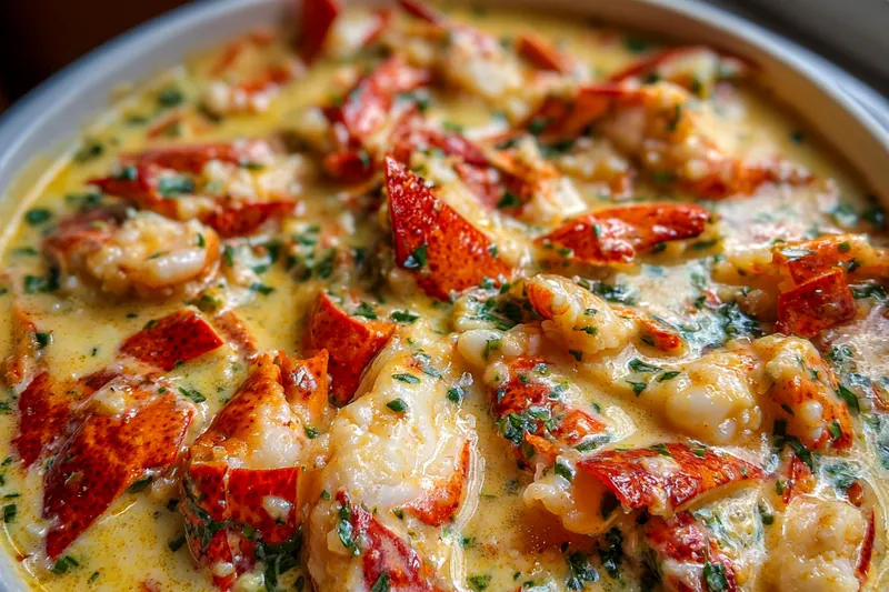 Cooking process for Creamy Lobster Delight